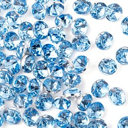 Imitazione taiwan acrilico con strass a punta sul retro cabochon, sfaccettato, diamante, blu fiordaliso, 5x4mm