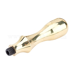 Manico in ottone con sigillo di cera, sostituzione della maniglia del timbro sigillante, per sigillare timbri, oro, 79.5x21mm, dimensione della vite: 8 mm