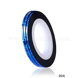 Laser Nail Striping Tape Line, Rolls Striping Tape Adhesive Sticker, for DIY Nail Tip Decoration, Blue, 0.8mm, 20m/roll