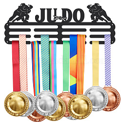 Eisen-Medaillen-Aufhänger-Display-Wandregal, mit Schrauben, Judo, Mensch, 400x150 mm