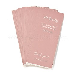 Бумажные герметизирующие наклейки с покрытием, прямоугольник с рисунком слова, для подарочной упаковки уплотнительная лента, розовые, слово, 157x65x0.1 мм, наклейка: 150x60 мм, 50sheets / мешок