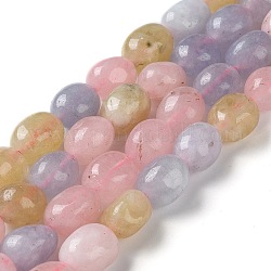 Chapelets de perles en jade de malaisie naturelle, facette, ovale, teint et chauffé, colorées, 10.5~13x8.5~10x7~10mm, Trou: 1.2mm, Environ 31~32 pcs/chapelet, 14.57''~15.16'' (37~38.5 cm)