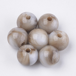 Perline acrilico, stile gemstone imitato, tondo, Gainsboro, 8x7.5mm, Foro: 1.6 mm, circa 1850pcs/500g