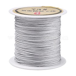 40 Yards Nylon Chinese Knot Cord, Nylon Jewelry Cord for Jewelry Making, Gainsboro, 0.6mm