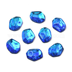 Cabochon in vetro strass, nail art accessori decorativi, pepite, blu, 10x8x3.5mm