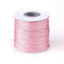 Cordón de poliéster encerado coreano ecológico, rubor lavanda, 0.8mm, alrededor de 174.97 yarda (160 m) / rollo