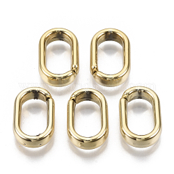 Пластиковые соединительные кольца ccb, разъемы для быстрой связи, для изготовления ювелирных кабельных цепей, овальные, золотые, 19x12x4.5 мм, внутренний диаметр: 7x14 мм