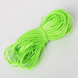 Cordón de poliéster encerado, redondo, amarillo verdoso, 1.5mm, 10 m / paquete