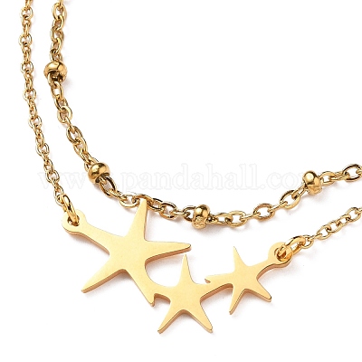 Многорядные браслеты из нержавеющей стали 304 с ионным покрытием (IP) AJEW-AN00332-02-1