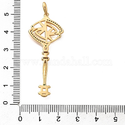 Латунные микро проложить кубического циркония большие кулоны KK-B147-04G-10-1