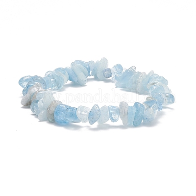 4шт 4 стиля натуральный жемчуг и смешанные драгоценные камни чипсы из бисера стрейч браслеты набор BJEW-JB08915-1