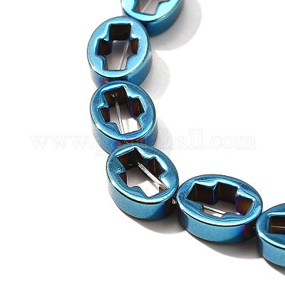 Гальванические нити из синтетических немагнитных гематитовых бусин G-L613-Z01-01A-1