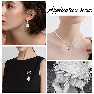 120 шт. 4 прозрачных стеклянных кабошона в форме капли GGLA-PH0001-33-1