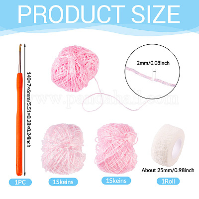 2 моток полиэфирной пряжи DIY-MB0003-08-1