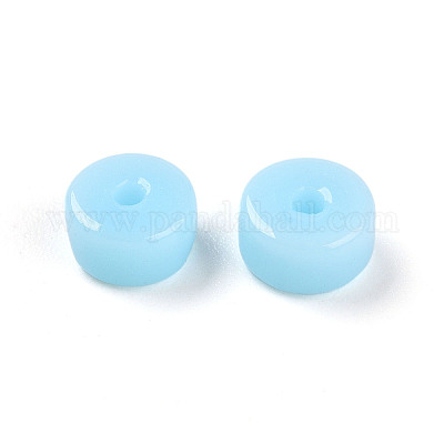 Непрозрачные однотонные стеклянные бусины GLAA-N007-6x3mm-A06-1