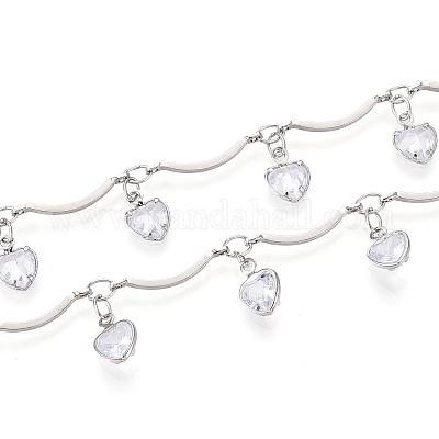 Цепи из латуни и стекла с фестончатыми прутьями CHC-T018-08P-1