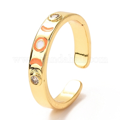 Женские кольца-манжеты с золотой эмалью Moon & Sun KK-G404-05-1