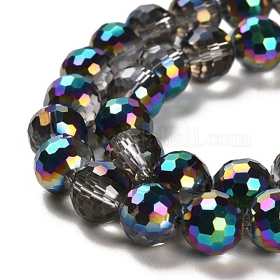 Гальванические стеклянные бусины&nbsp;EGLA-R041-8mm-07-1