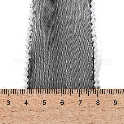 5 ярд сетчатой ленты с жемчужной окантовкой из АБС-пластика для изготовления бантов OCOR-B004-01A-08-1