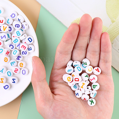 Непрозрачные белые акриловые бусины SACR-YW0001-23C-1