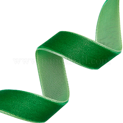 5 Yards Dark Green 3/8 Wide Velvet Ribbon 3/8 Inch 