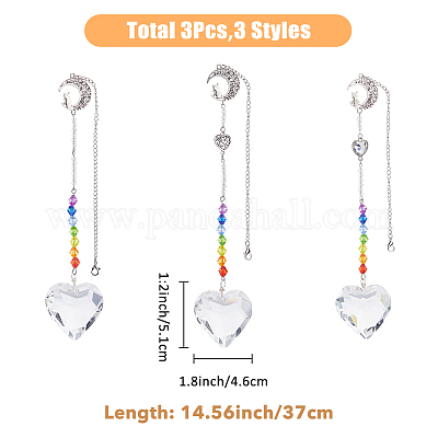 Стекло подвесные украшения HJEW-FH00032-1