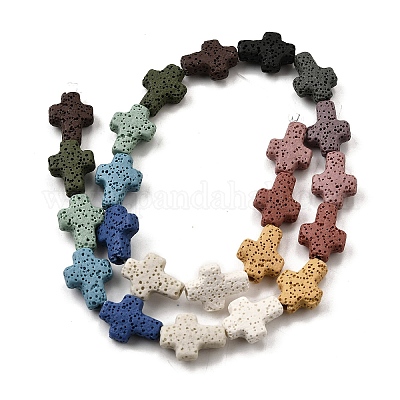 Бусы из натуральной лавы&nbsp;G-L498-E01-01A-1