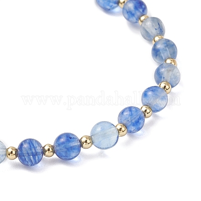 Браслеты из синтетических косточек арбуза и круглых стеклянных бусин для мужчин и женщин BJEW-JB12386-02-1