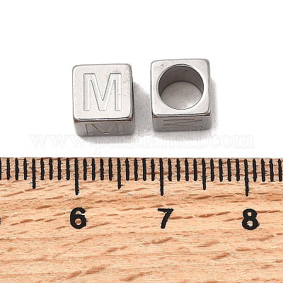 Европейские бусины из нержавеющей стали 304 STAS-D382-02M-P-1