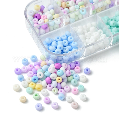 480шт 12 цвета 6/0 стеклянные бусины SEED-FS0001-27-1