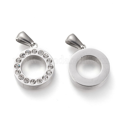 Подвески из нержавеющей стали 304 со стразами STAS-F253-16P-1