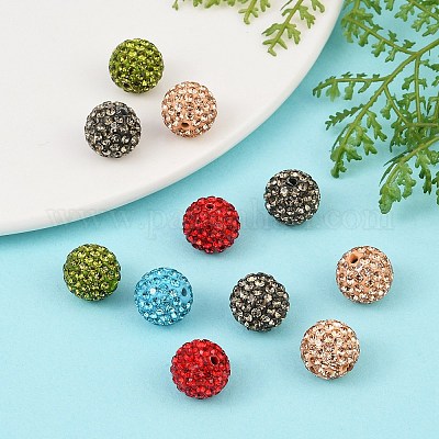 Бусины с класс А стразами RB-B027-30-1