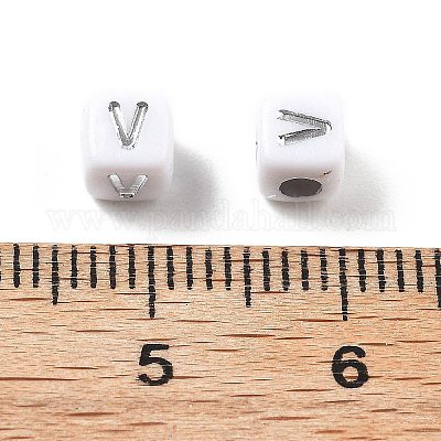 Непрозрачные акриловые бусины OACR-D282-06V-1