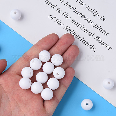 Непрозрачные акриловые бусины MACR-S370-C6mm-01-1