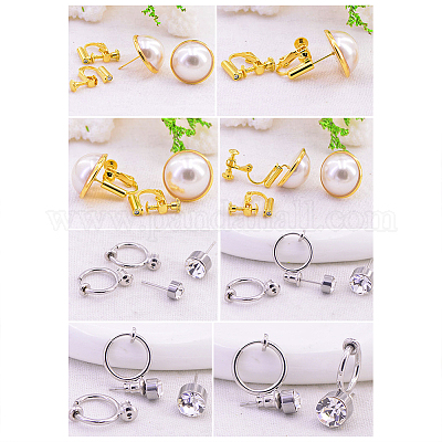 Латунные серьги-клипсы KK-TA0007-66-1