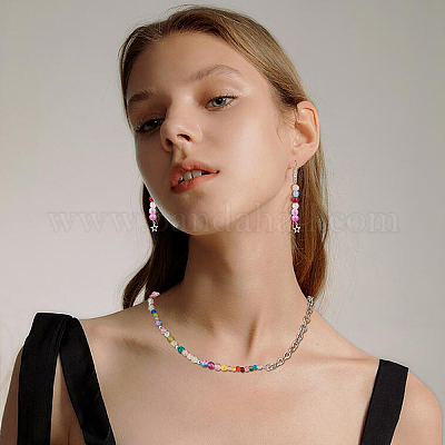 550шт прозрачные стеклянные бусины с кракле CCG-PH0001-06-1