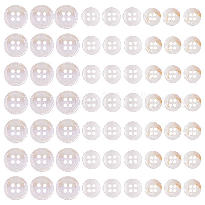 105 шт. 3 стиля натуральных пуговиц из пресноводных ракушек с 4 отверстиями BUTT-TA0001-26-1