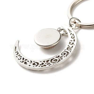 Брелок с кабошонами из натуральных смешанных драгоценных камней X-KEYC-JKC00281-1