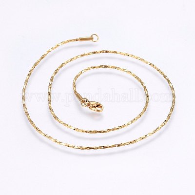 Ожерелья из нержавеющей стали 304 с цепочкой Boston Link NJEW-F221-10G-B-1