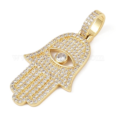 Латунные микро проложить кубического циркония подвески KK-R224-09G-1