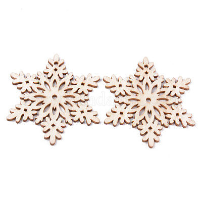 Неокрашенные натуральные деревянные большие подвески WOOD-R271-M-1