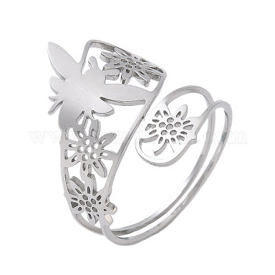 Регулируемые манжетные кольца из нержавеющей стали 304 RJEW-Z090-01P-1