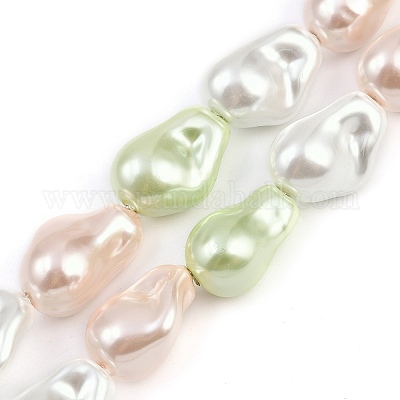 Гальванические стеклянные бусины GLAA-H039-07B-1