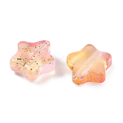 Прозрачные бусины из матового стекла GLAA-NH0003-01B-1