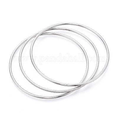 Набор из 3 браслета из нержавеющей стали 304 для женщин BJEW-N033-01P-1