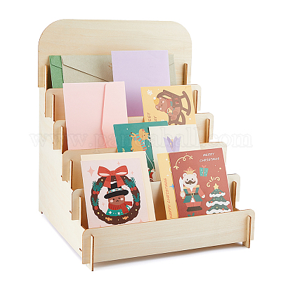 5-уровневые деревянные подставки для держателей карт ODIS-WH0078-53A-1