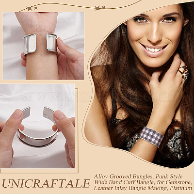 2шт. браслеты из сплава с рифлением FIND-UN0015-98B-1