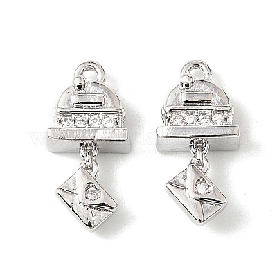 Латунные микро проложить кубического циркония подвески KK-K351-65P-1