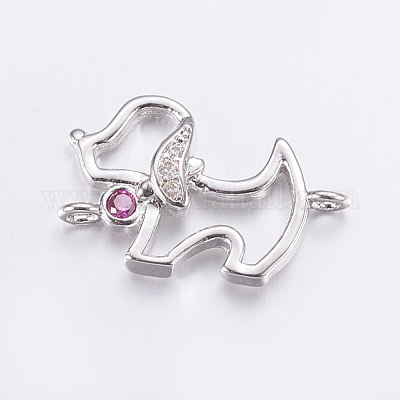 Соединители звеньев для щенков из латуни с кубическим цирконием ZIRC-G125-02A-P-1