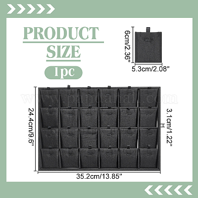 Поднос для подвесных товаров с 24 отделением из дерева ODIS-WH0030-191-1